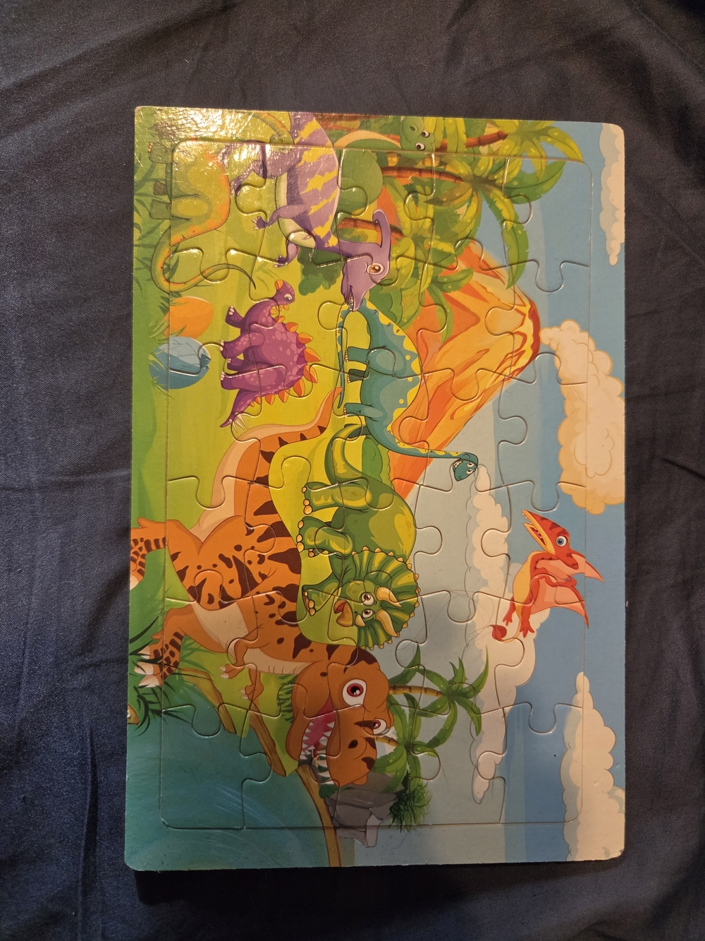 Colorful Dinosaur Jigsaw Puzzle for Kids - Multicolor